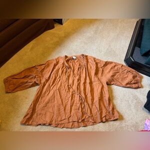 A New Day Terracotta Long Sleeve Top
